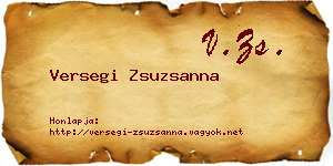 Versegi Zsuzsanna névjegykártya